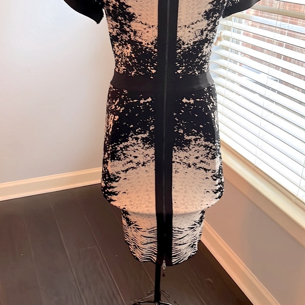 Super fitted sexy dress. See through black lace on sleeves and around waist area - Picture 7 of 12